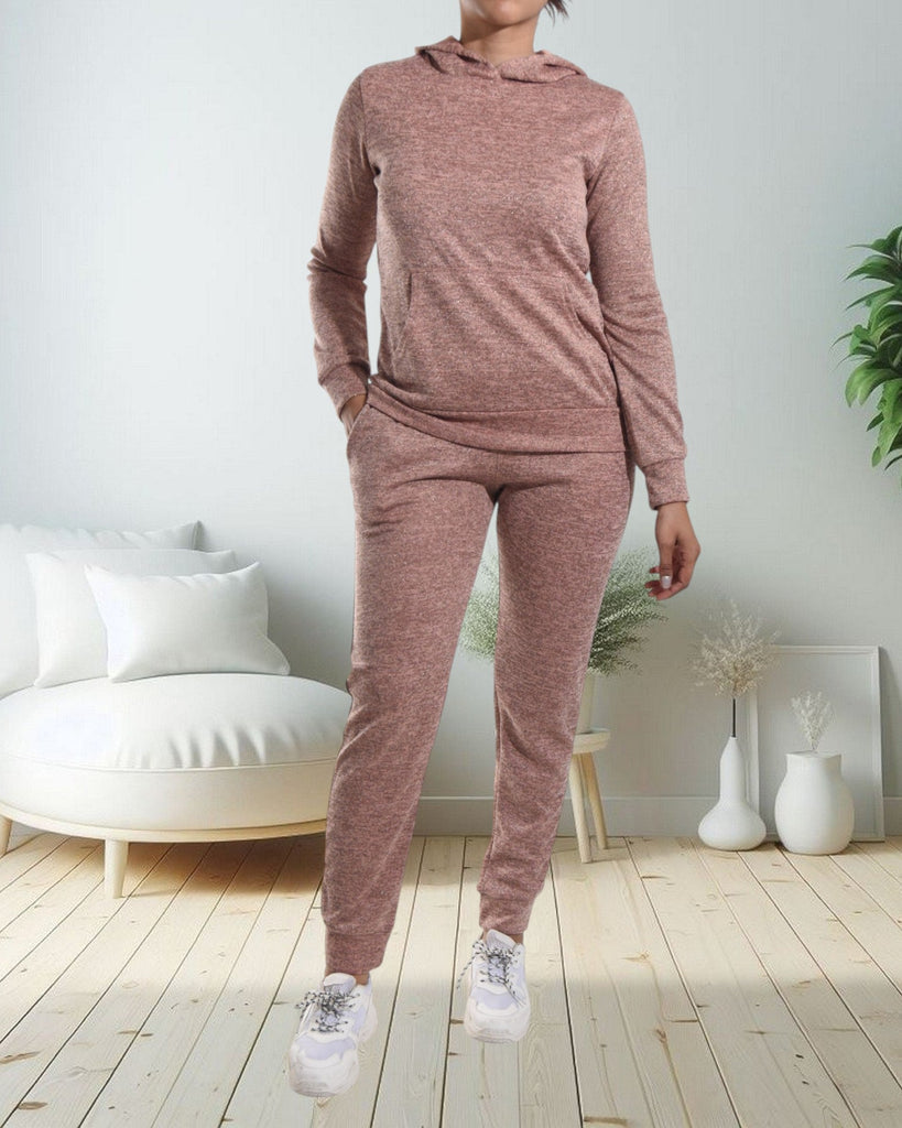 Pink Kangaroo Pocket Tracksuit Set - StylePhase SA