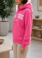 Pink New York Fleece Hoody Top - StylePhase SA
