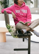 Pink New York Fleece Hoody Top - StylePhase SA
