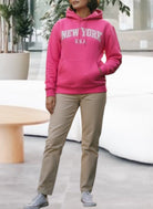Pink New York Fleece Hoody Top - StylePhase SA
