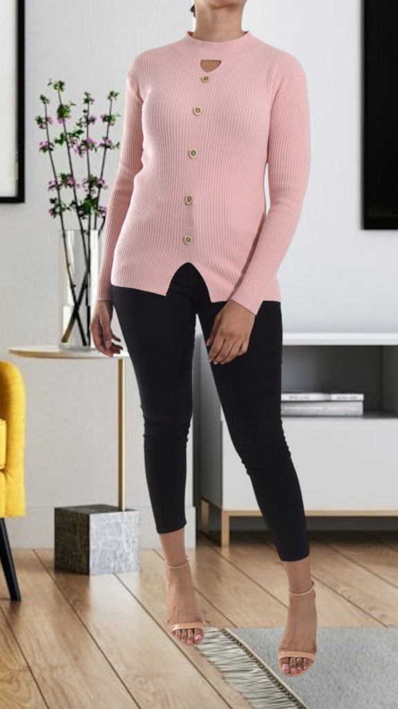 Pink Peep Hole Top - StylePhase SA