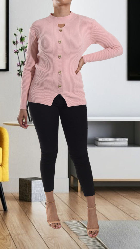 Pink Peep Hole Top - StylePhase SA