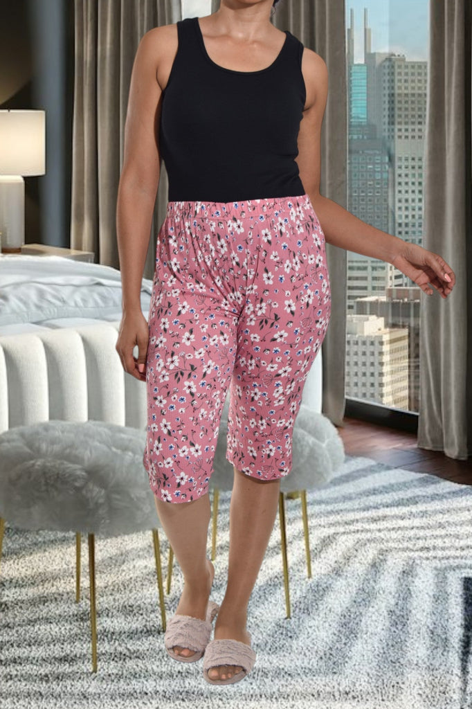 Pink Printed 3/4 Pj Pants Only - StylePhase SA