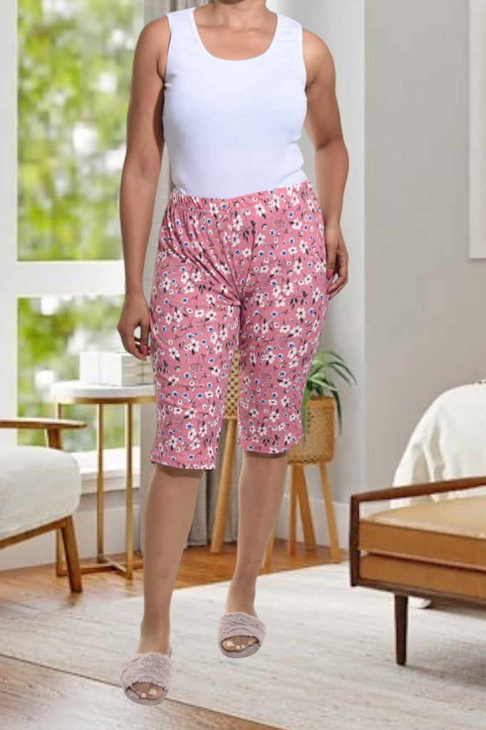 Pink Printed 3/4 Pj Pants Only - StylePhase SA