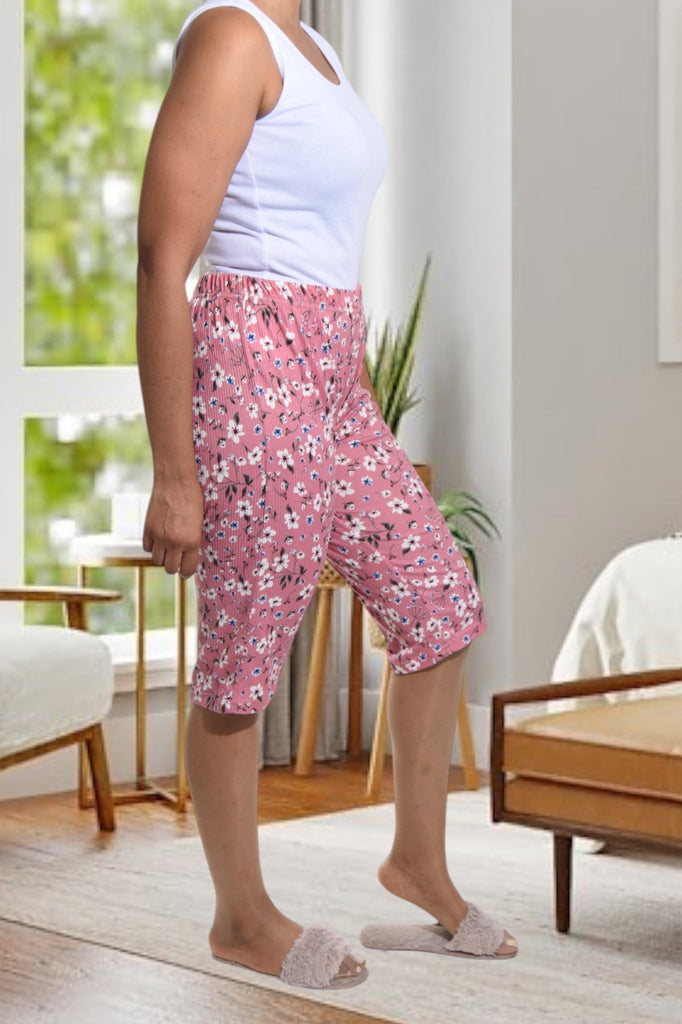 Pink Printed 3/4 Pj Pants Only - StylePhase SA