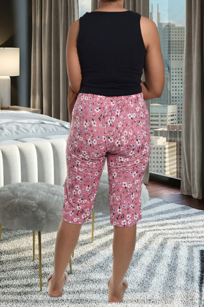 Pink Printed 3/4 Pj Pants Only - StylePhase SA