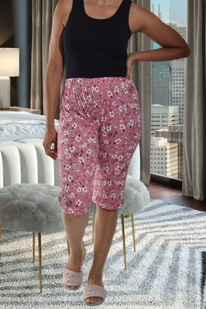 Pink Printed 3/4 Pj Pants Only - StylePhase SA