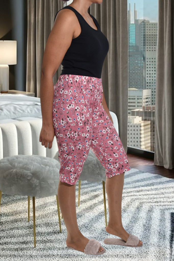 Pink Printed 3/4 Pj Pants Only - StylePhase SA