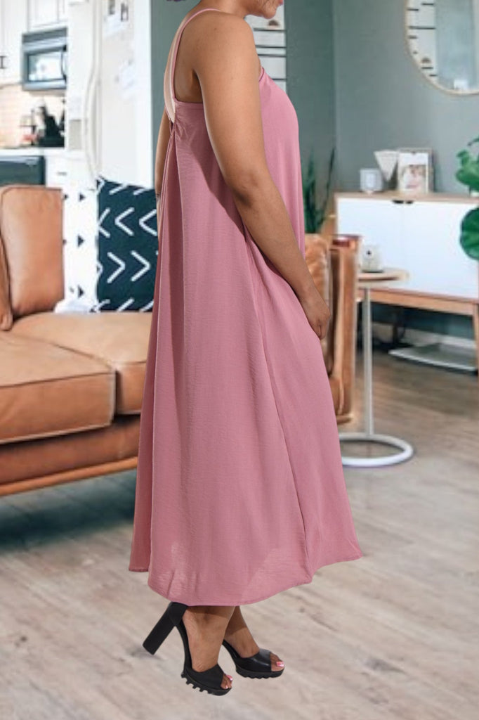 Pink Strappy Maxi Dress - StylePhase SA