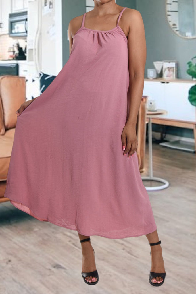 Pink Strappy Maxi Dress - StylePhase SA