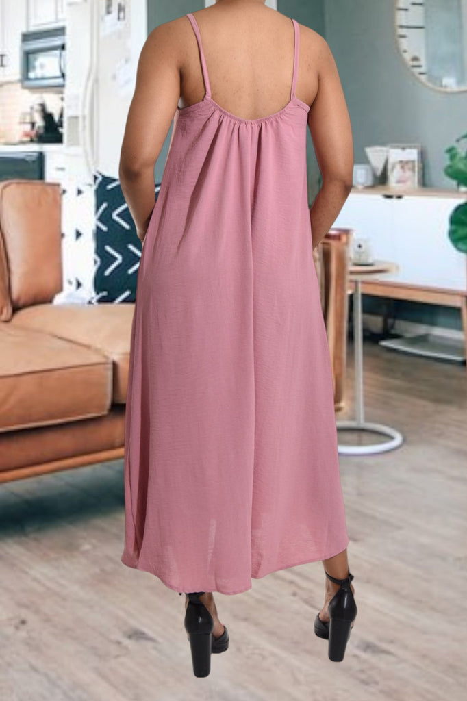 Pink Strappy Maxi Dress - StylePhase SA