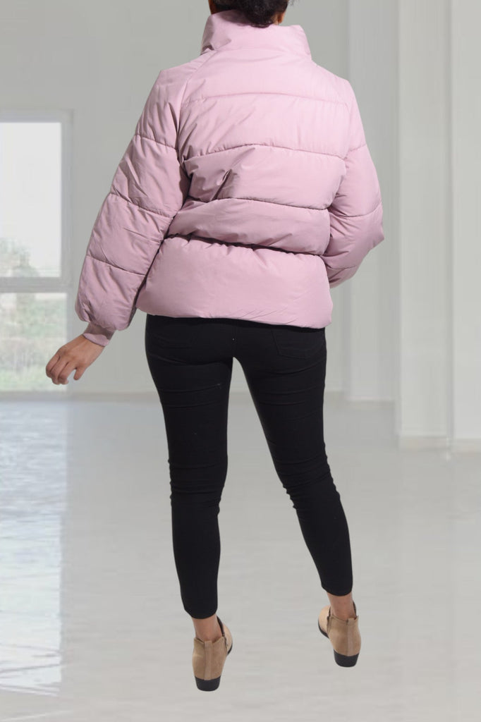 Pink Tie Puffer Jacket - StylePhase SA