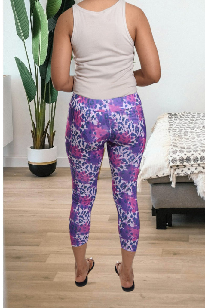 Pink/Lilac Printed Tights - StylePhase SA