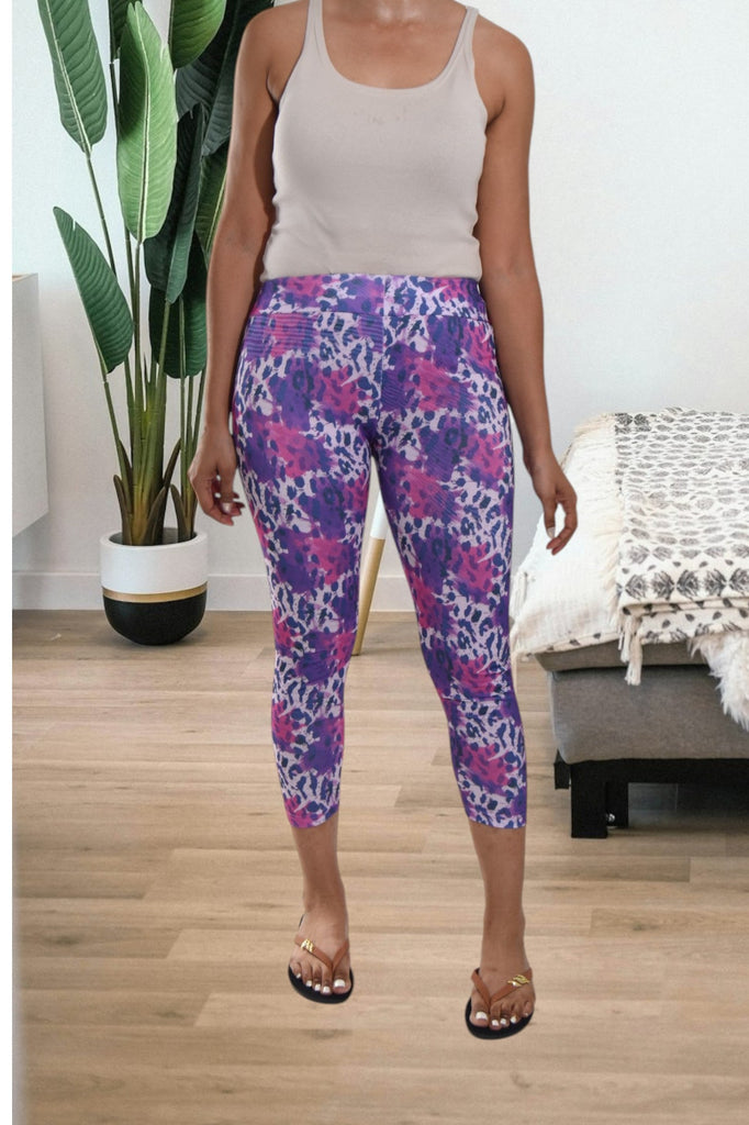 Pink/Lilac Printed Tights - StylePhase SA