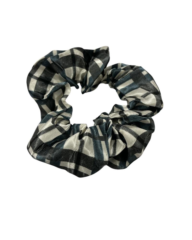 Plaid Print Silk Scrunchies - StylePhase SA