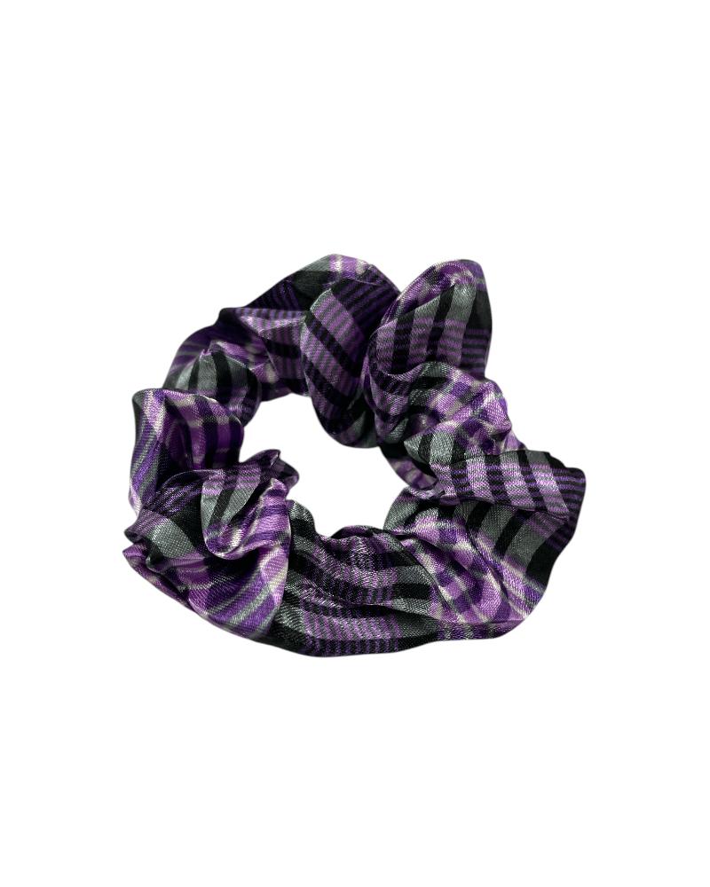 Plaid Print Silk Scrunchies - StylePhase SA