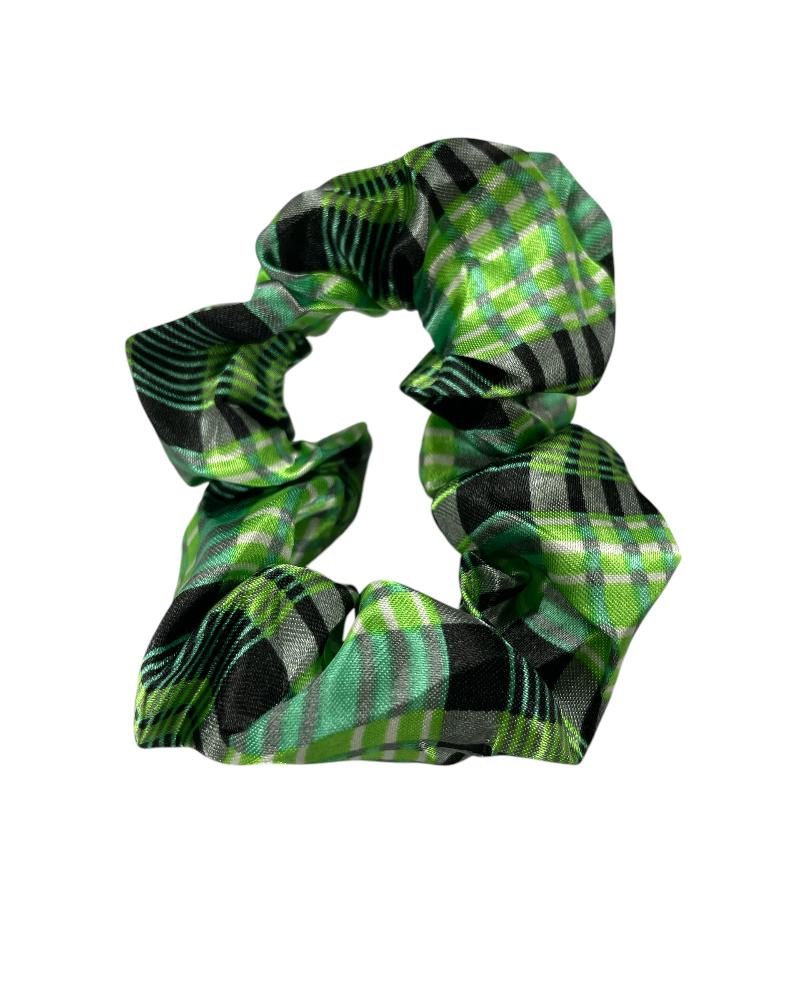 Plaid Print Silk Scrunchies - StylePhase SA