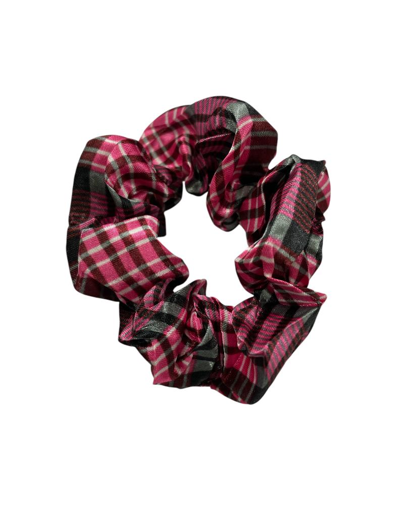 Plaid Print Silk Scrunchies - StylePhase SA