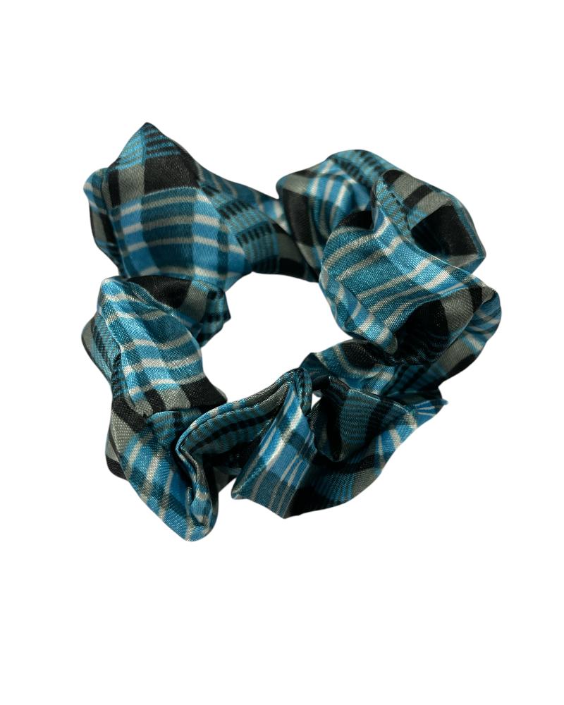 Plaid Print Silk Scrunchies - StylePhase SA