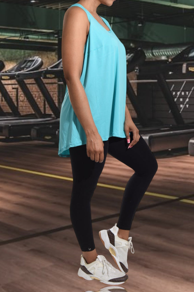 Plain Blue Activewear Vest - StylePhase SA