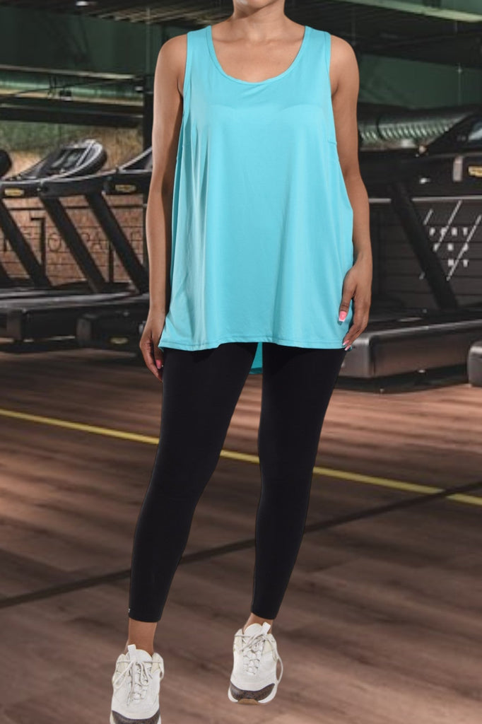 Plain Blue Activewear Vest - StylePhase SA