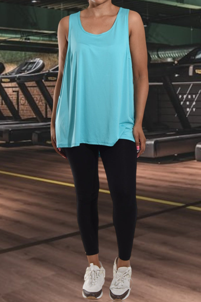 Plain Blue Activewear Vest - StylePhase SA