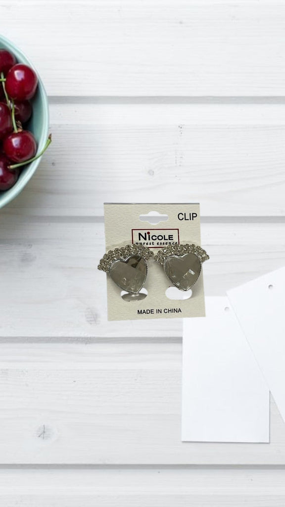 Plastic Heart Clip Earrings - StylePhase SA