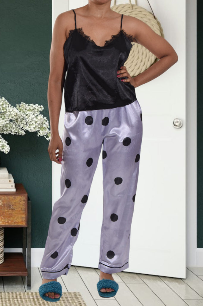 Polka Dot Satin Three Piece Set - StylePhase SA