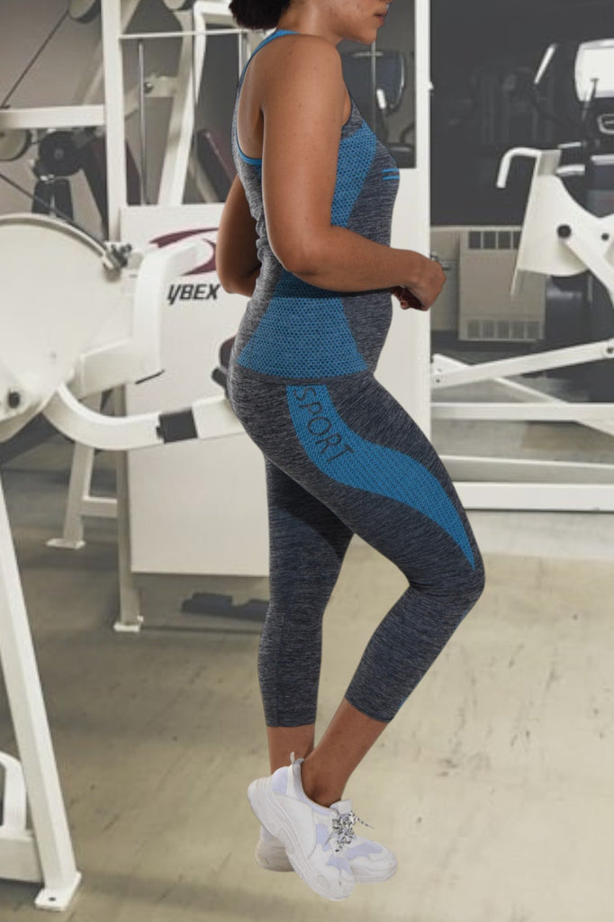 Powder Blue 3/4 Activewear Set - StylePhase SA