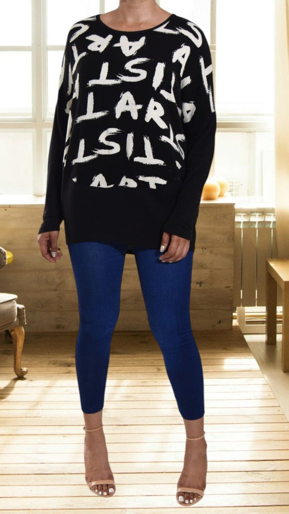 Printed Crew Neck Sweater - StylePhase SA