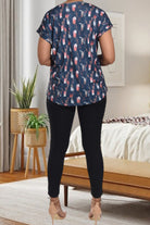 Printed Navy Knit Top - StylePhase SA