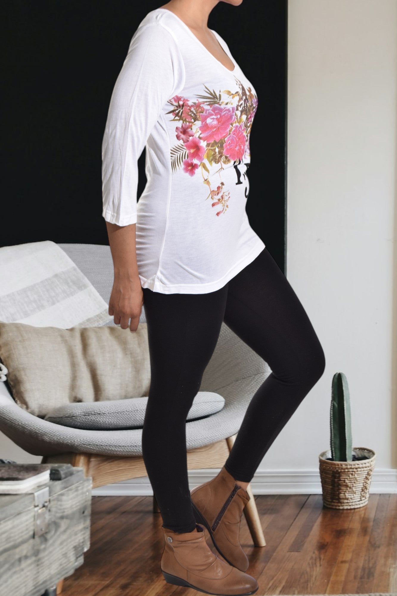 Printed White Top - StylePhase SA