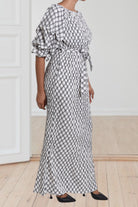 Puff Sleeve Pocket Dress - White And Black - StylePhase SA