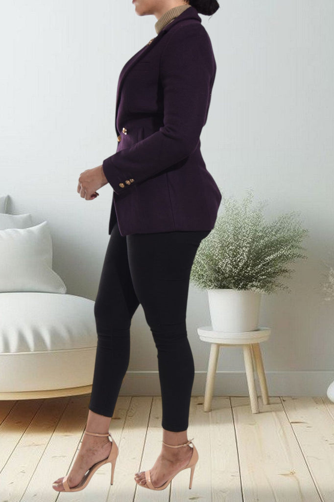 Purple Button Blazer - StylePhase SA