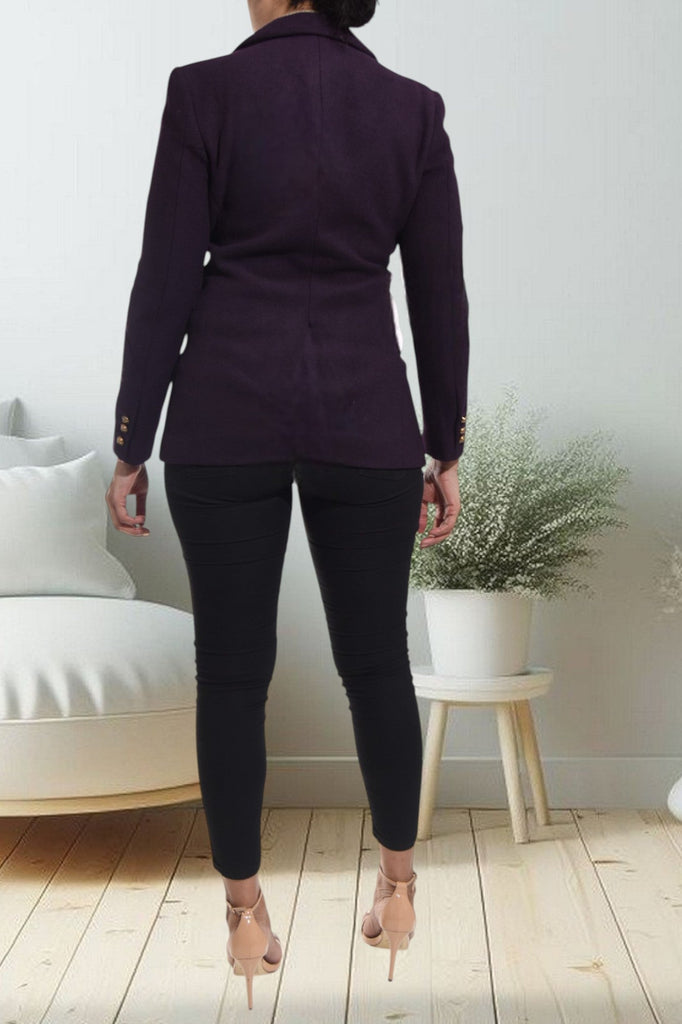 Purple Button Blazer - StylePhase SA