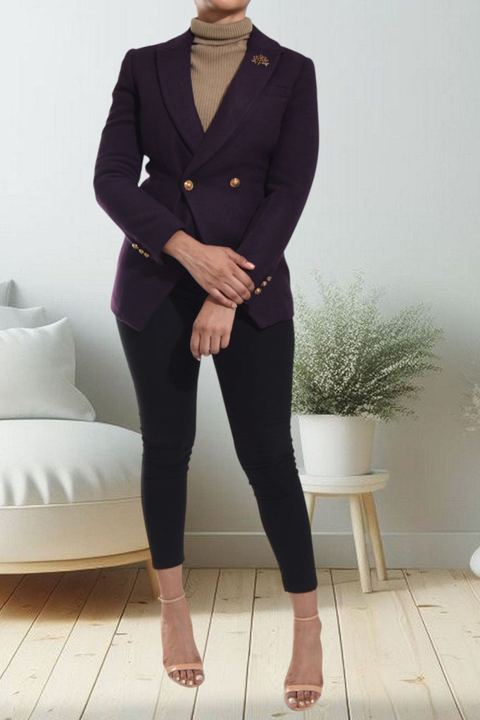 Purple Button Blazer - StylePhase SA