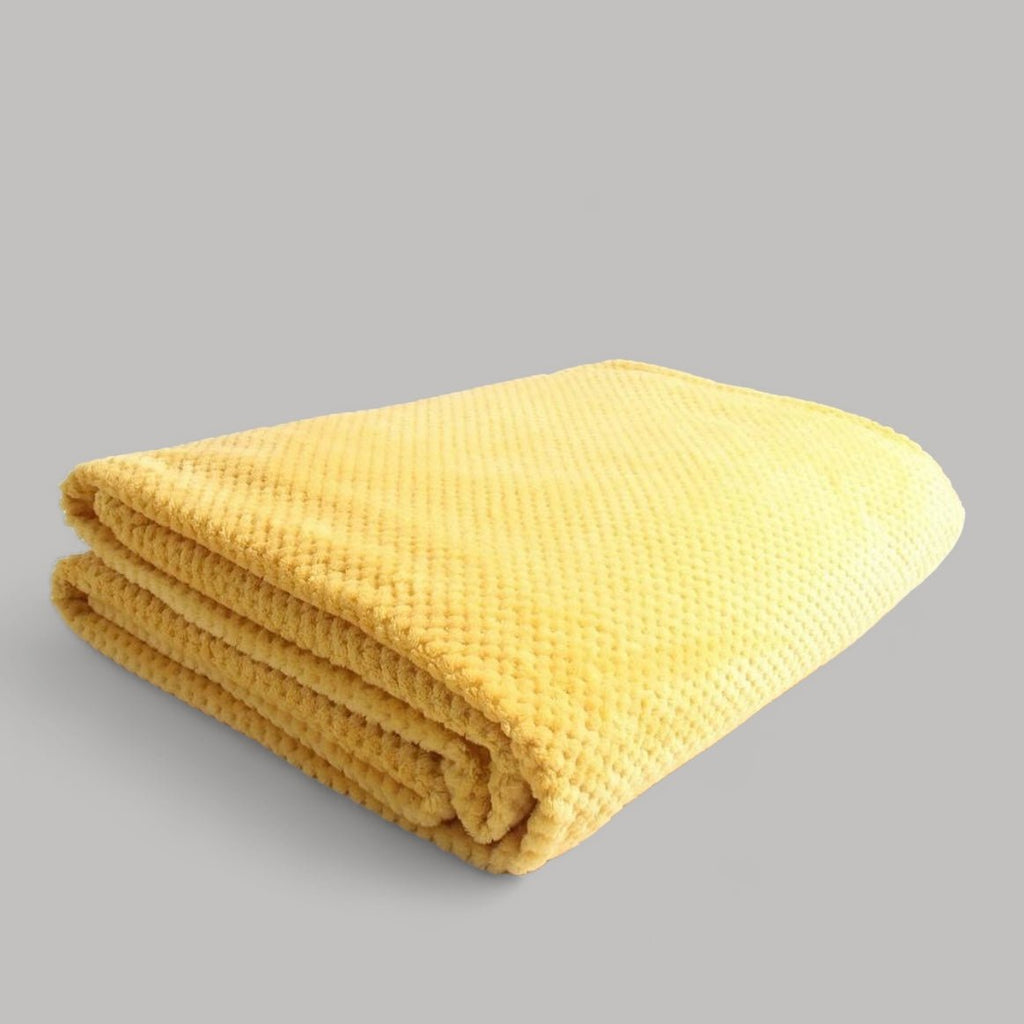 Queen Plush Waffle Blanket - 200 x 220cm - Style Phase Home