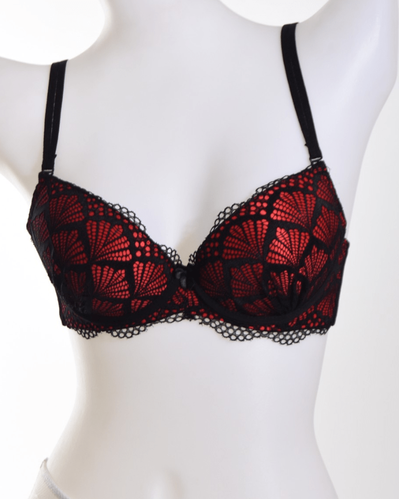 Red And Black Under Wire Bra - StylePhase SA