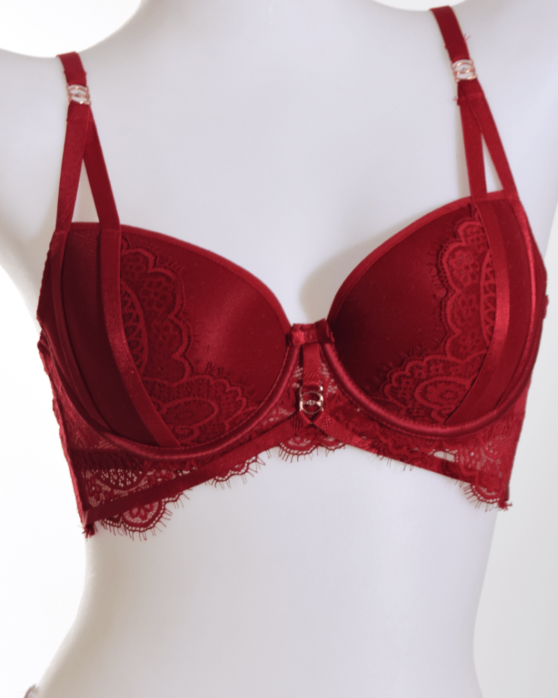 Red Double Strap Under Wire Bra - StylePhase SA