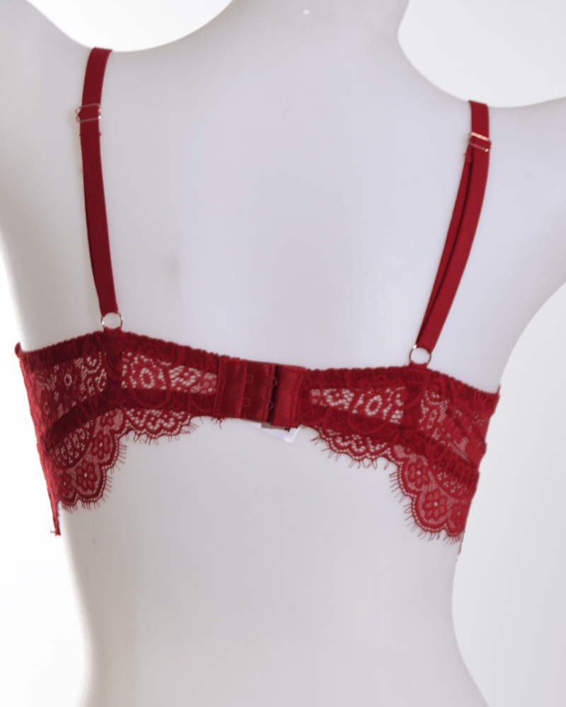 Red Double Strap Under Wire Bra - StylePhase SA