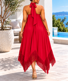 Red dress front view