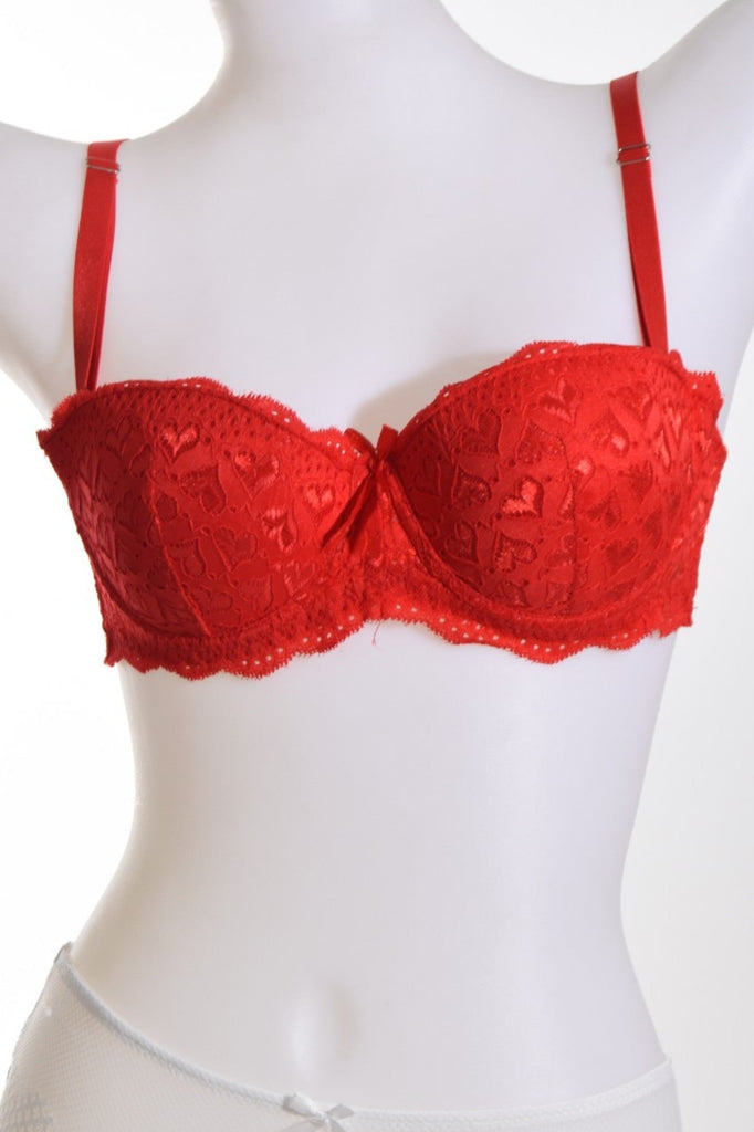 Red Heart Print Bra - StylePhase SA