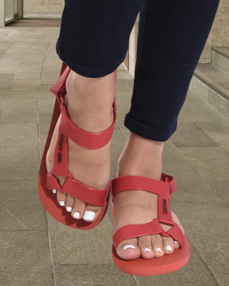 Red Hook and Loop Plastic Sandals - StylePhase SA