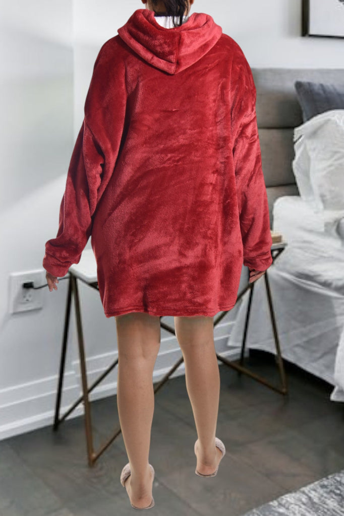 Red Plush Sleep Shirt - StylePhase SA