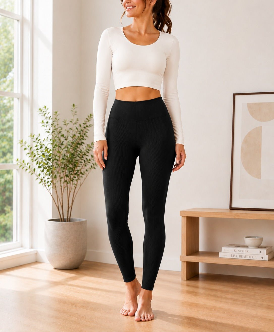 Ribbed Ladies Tights-Black - StylePhase SA