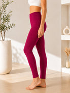 Ribbed Ladies Tights-Maroon - StylePhase SA