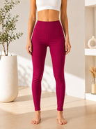 Ribbed Ladies Tights-Maroon - StylePhase SA