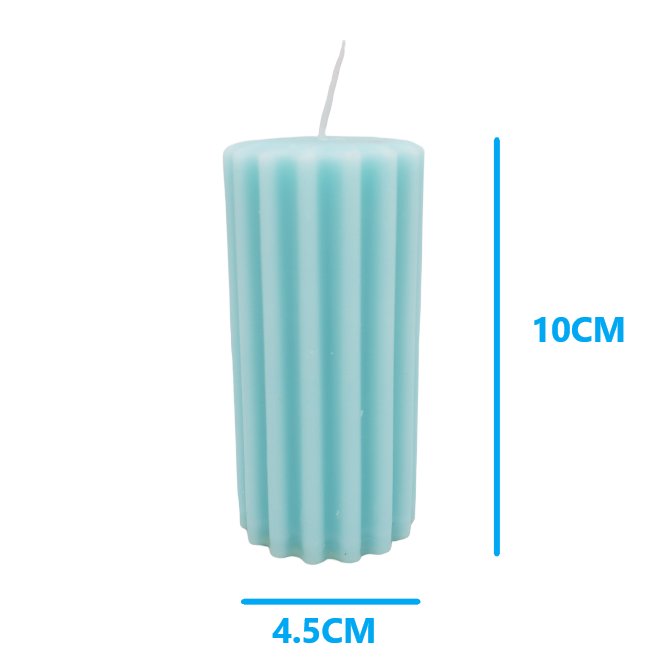 Ribbed Pillar Scented Candle - StylePhase SA