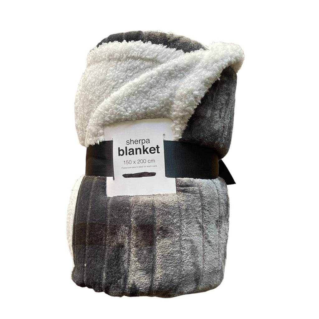 Ribbed Sherpa Blanket - 150 x 200 cm - StylePhase SA