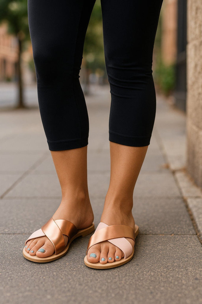 Rose Gold Slip On Sandal - StylePhase SA